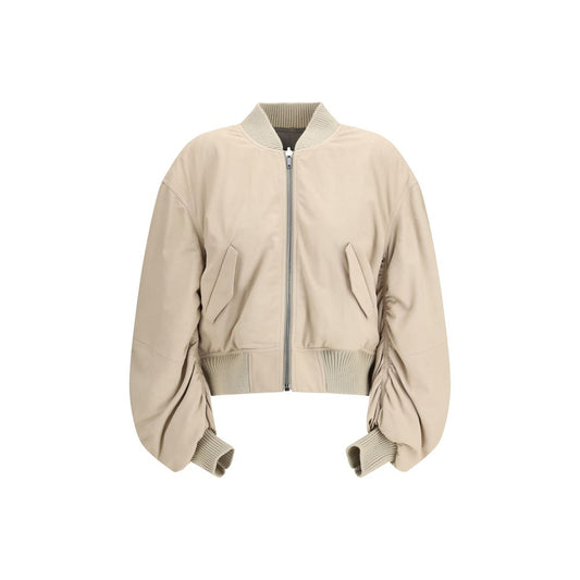 Rick Owens Bomber en agneau beige Ovis Aries Aries