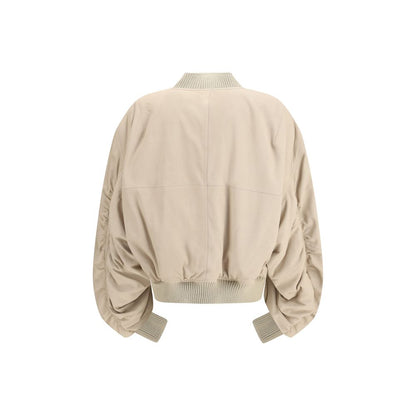Bomber Rick Owens beige in agnello Ovis Aries Aries