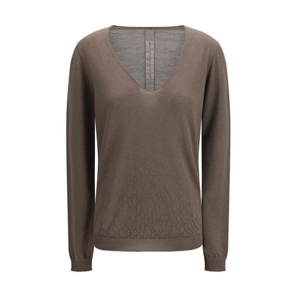 Felpa in lana grigia Oves Aries Rick Owens