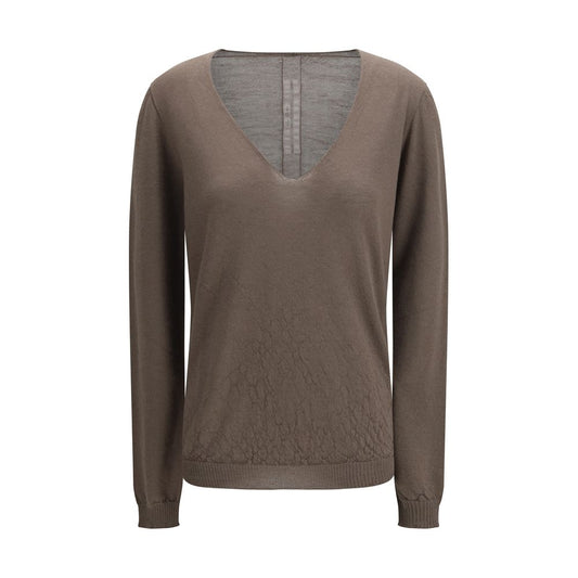 Felpa in lana grigia Oves Aries Rick Owens