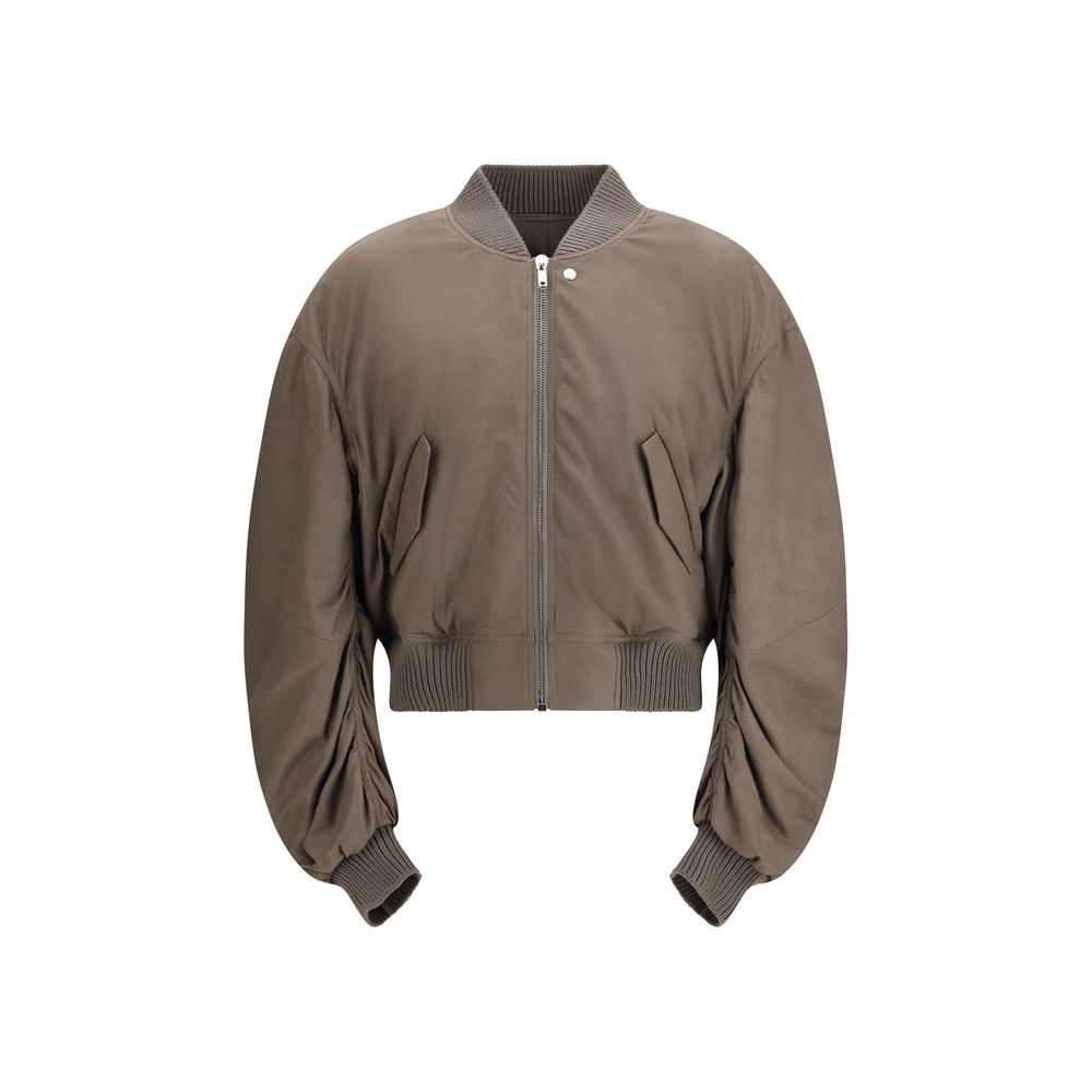 Bomber Rick Owens gris en agneau Ovis Aries Aries