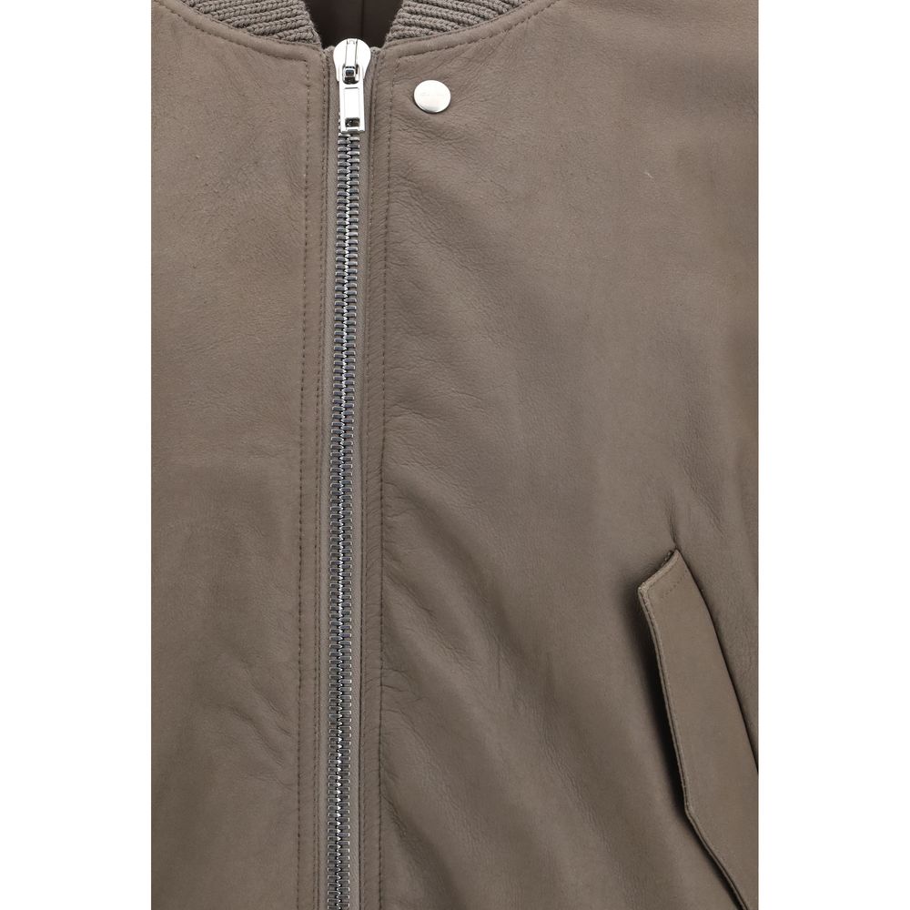 Bomber Rick Owens gris en agneau Ovis Aries Aries