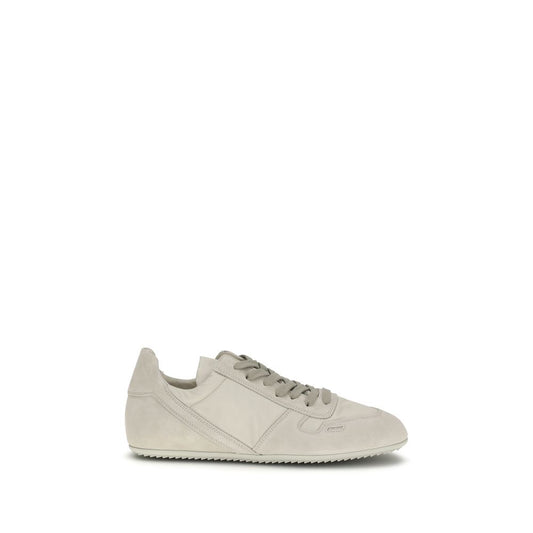 Sneakers basse Rick Owens in pelle di vitello grigia Bos Taurus