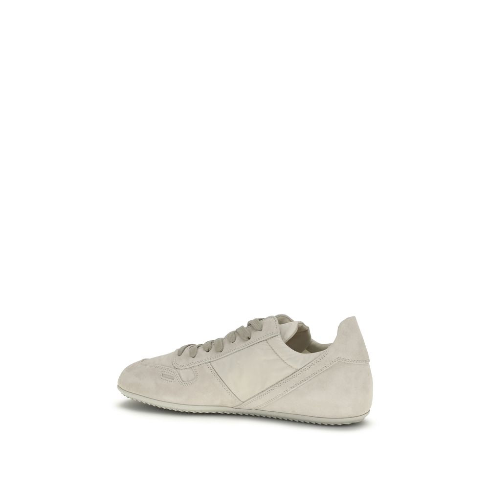 Sneakers basse Rick Owens in pelle di vitello grigia Bos Taurus