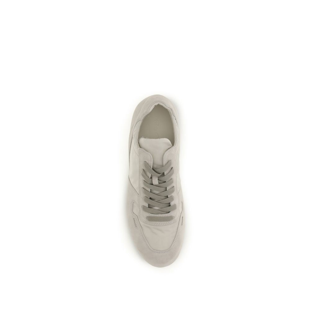 Sneakers basse Rick Owens in pelle di vitello grigia Bos Taurus