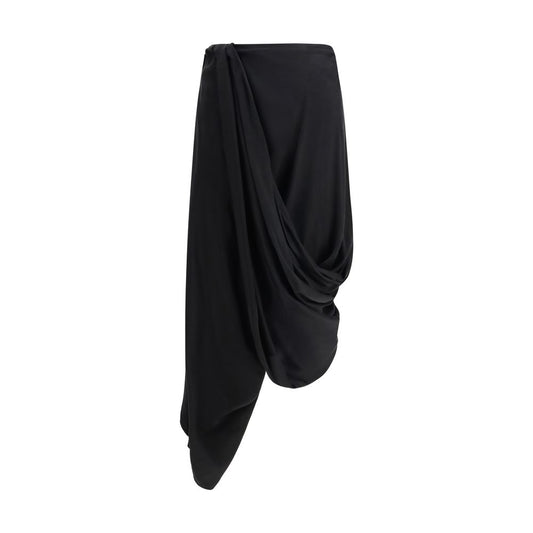 Gonna longuette Maison Margiela nera color rame