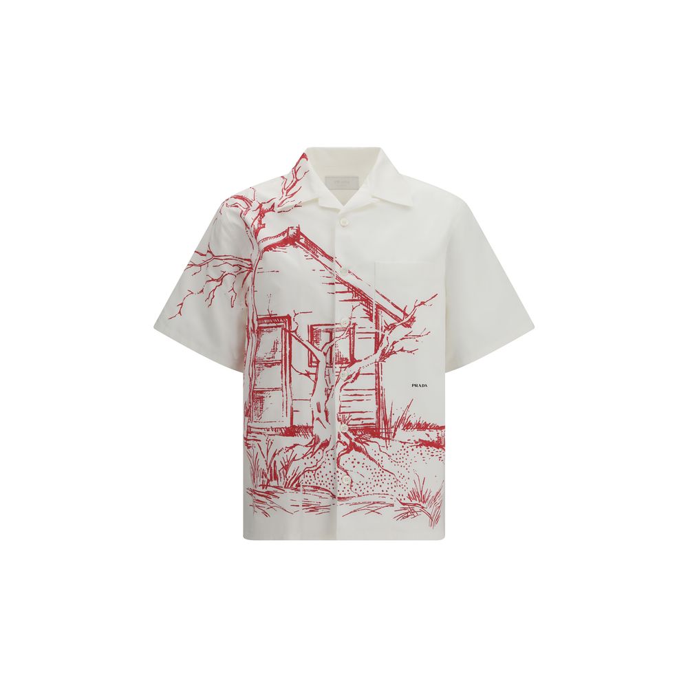 Chemise en coton blanc Prada