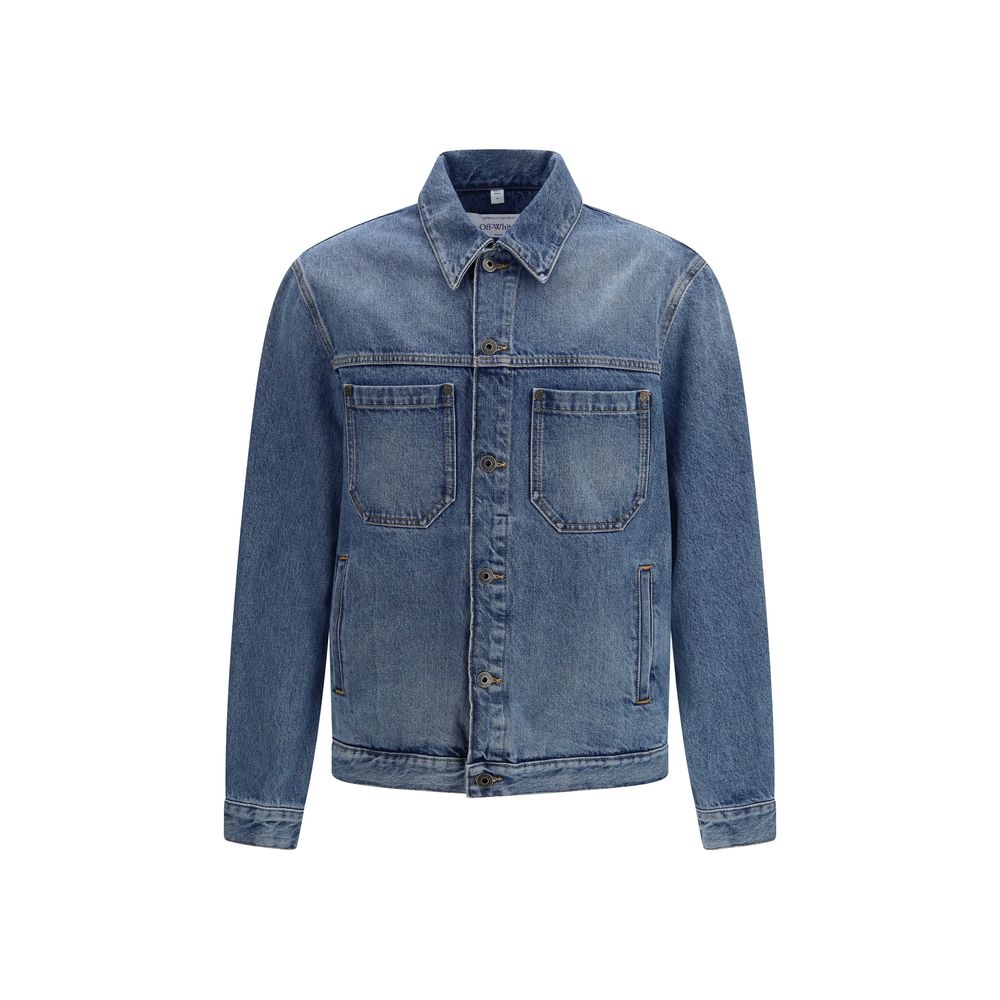 Veste en jean en coton bleu Off-White