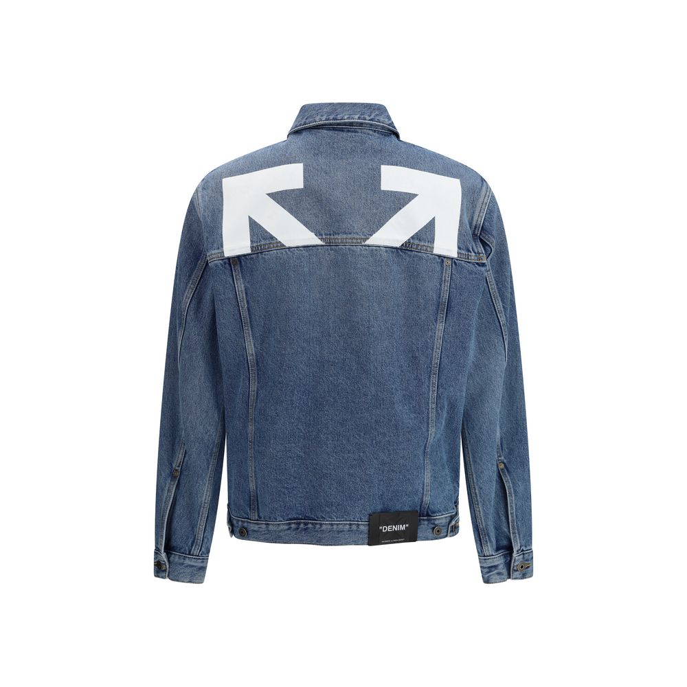 Veste en jean en coton bleu Off-White