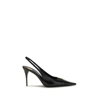 Décolleté Saint Laurent nere in pelle di vitello Bos Taurus con tacco alto