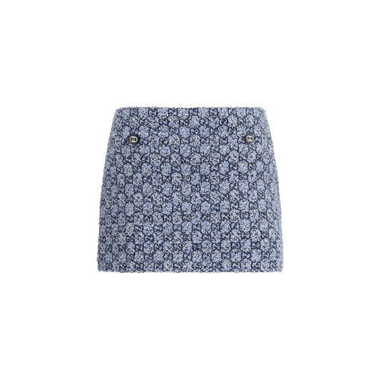 Minigonna Gucci in cotone blu