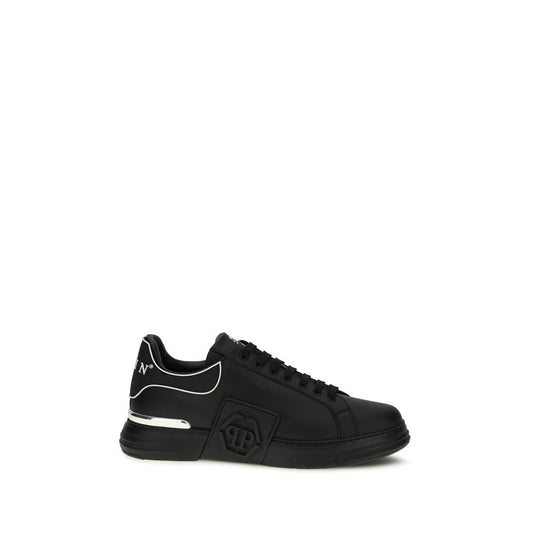 Sneakers basse Philipp Plein Bos Taurus in pelle di vitello nera