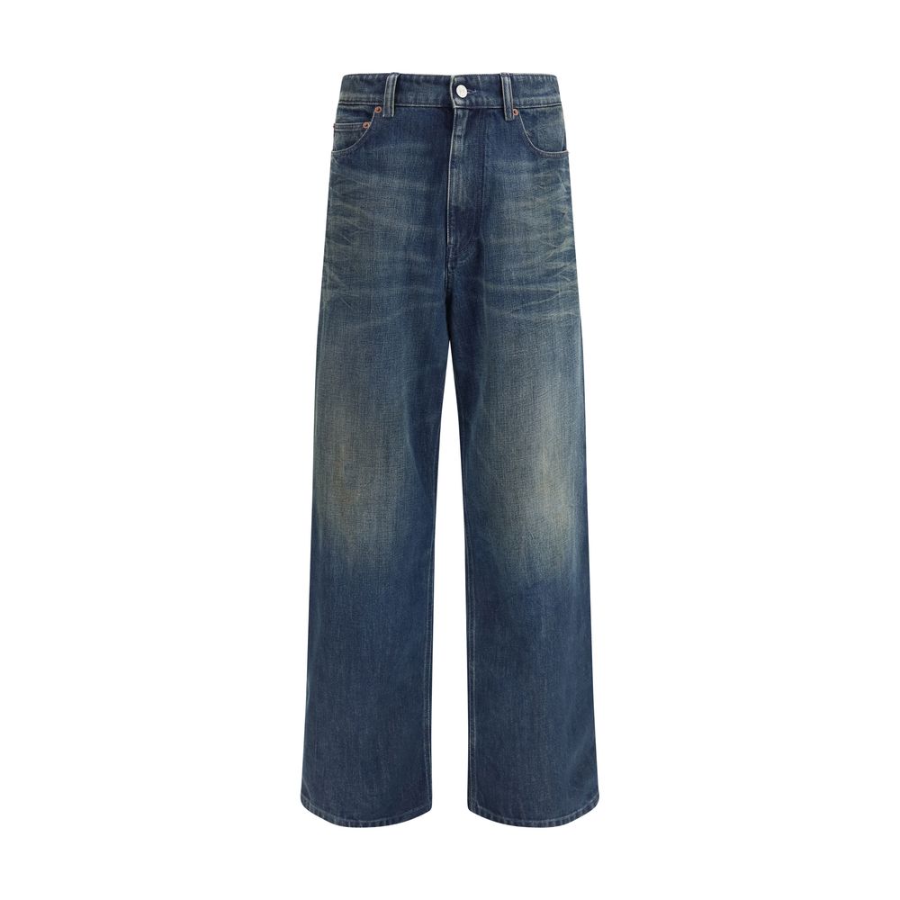 Jeans droit MM6 en coton bleu