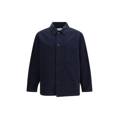 Giacca in denim di cotone blu Saint Laurent