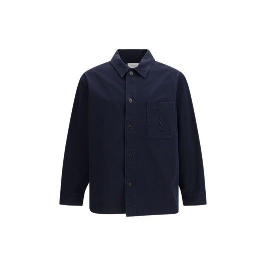 Giacca in denim di cotone blu Saint Laurent
