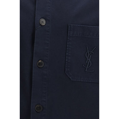Giacca in denim di cotone blu Saint Laurent