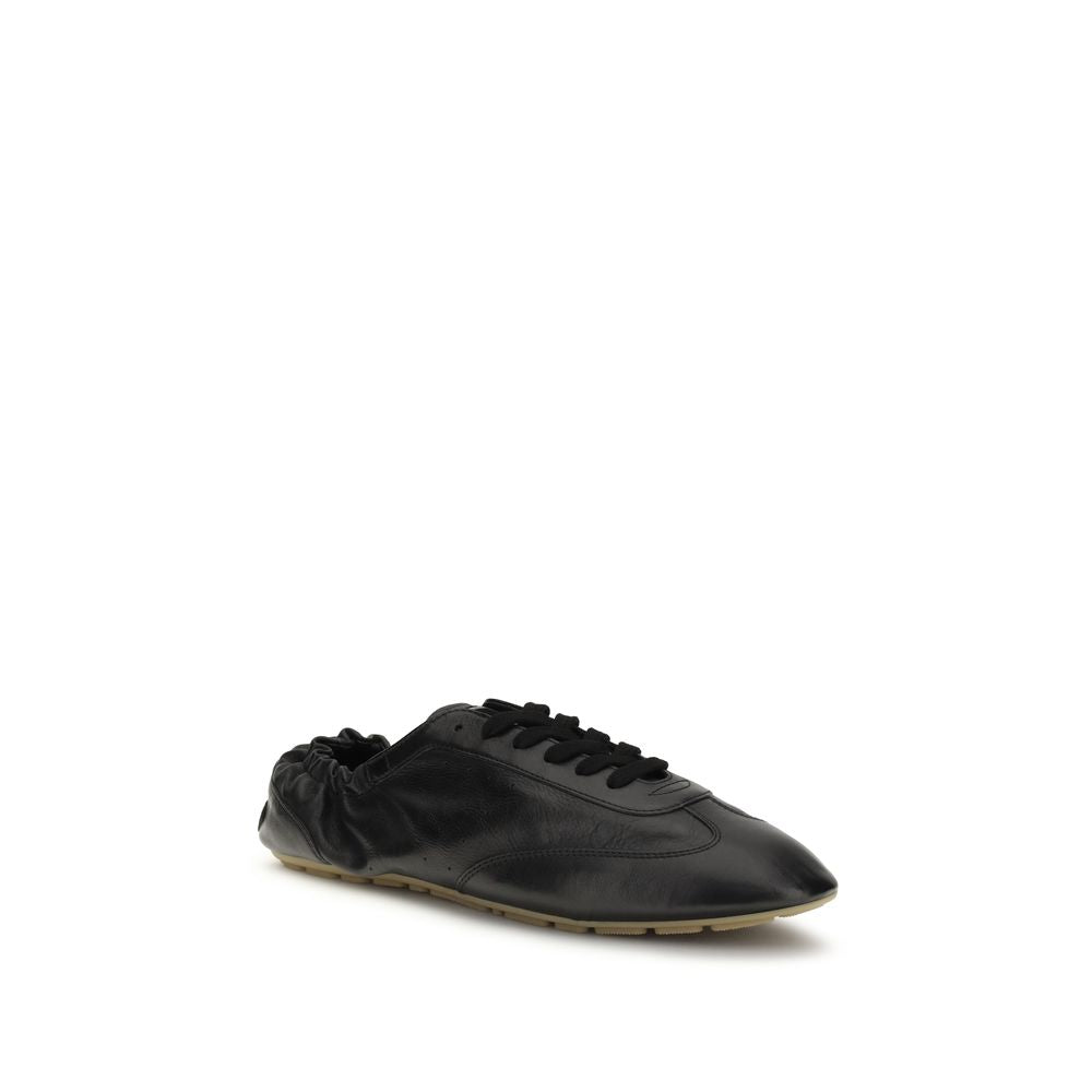 Sneakers sportive Saint Laurent in pelle di vitello nera Bos Taurus