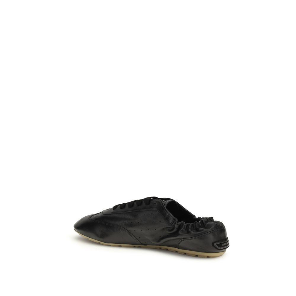 Sneakers sportive Saint Laurent in pelle di vitello nera Bos Taurus