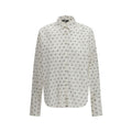 GCDS White Cotton Pattern Shirt