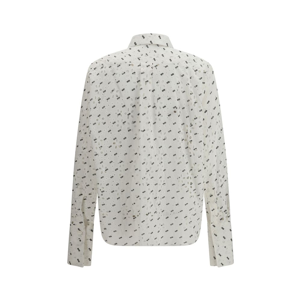 Camicia GCDS in cotone bianco a fantasia