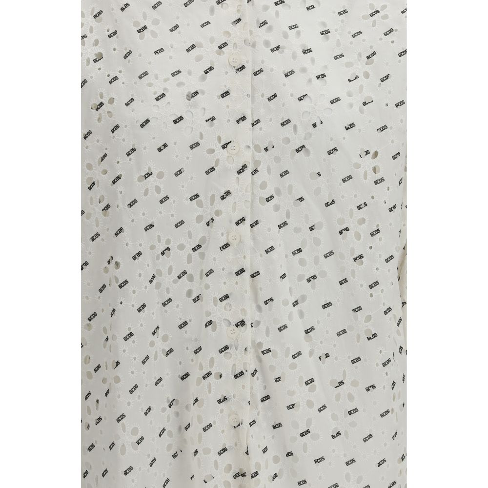 Camicia GCDS in cotone bianco a fantasia