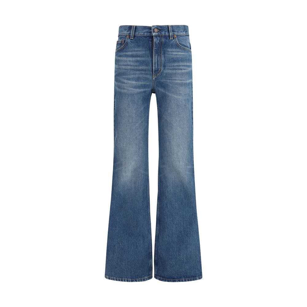 Jeans évasé en coton bleu Chloé