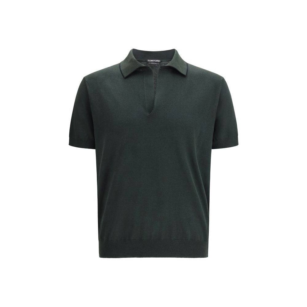 Polo Tom Ford bicolore in cotone