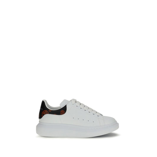 Alexander McQueen Sneakers Basse in Pelle di Vitello Bianca Bos Taurus