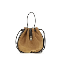 Sac à main Ferragamo Backet en cuir de veau marron Bos Taurus