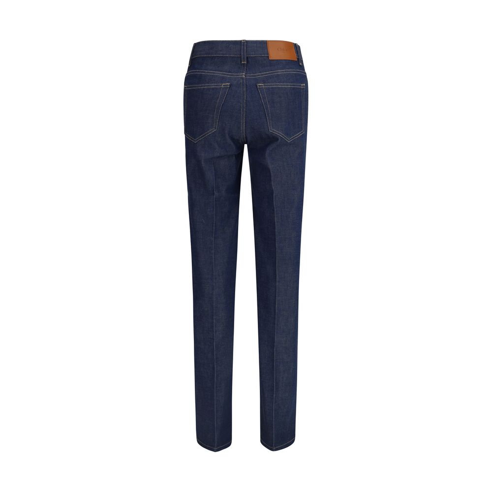 Jean slim en coton bleu Chloé
