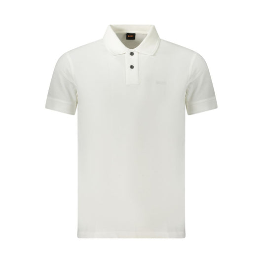 Polo Hugo Boss da uomo in cotone bianco
