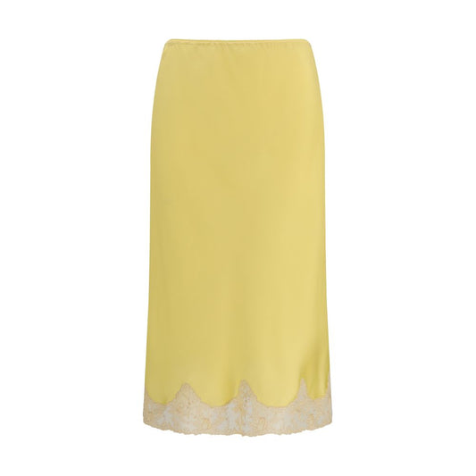 Gonna midi in seta bicolor Saint Laurent