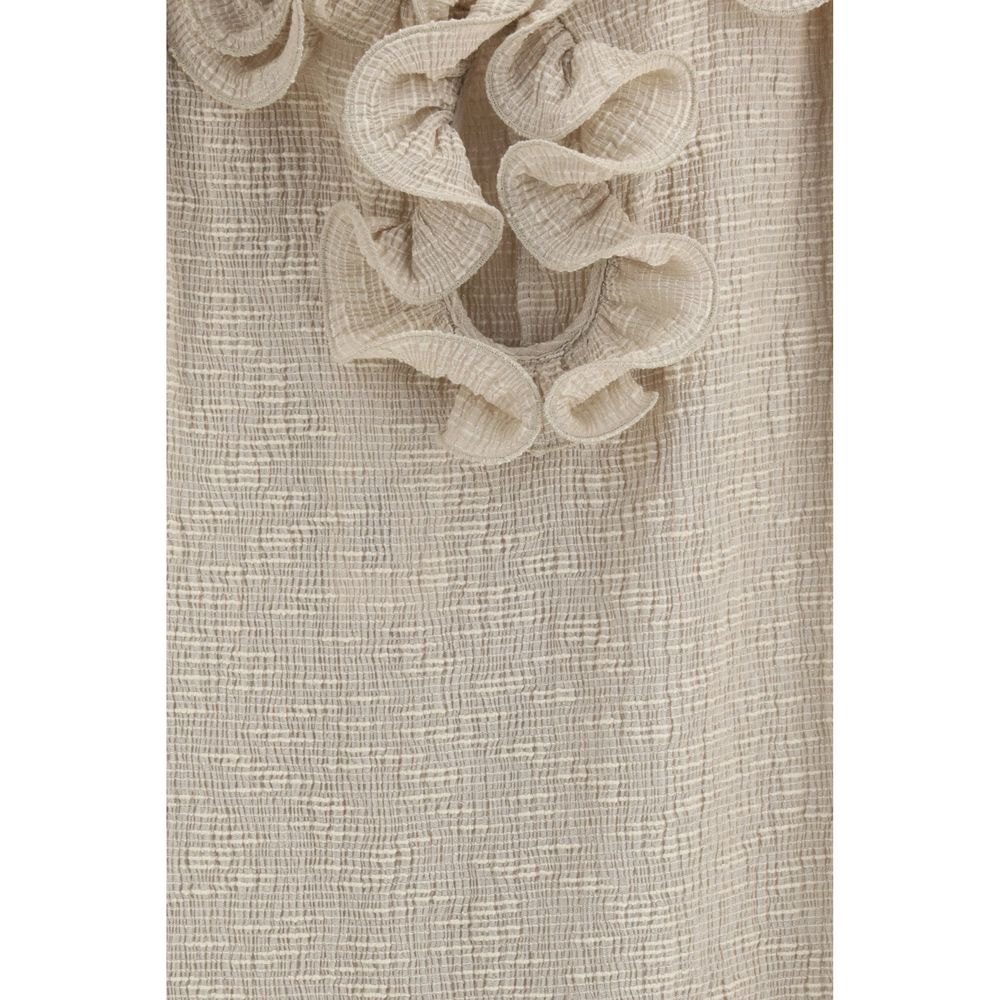 Magda Butrym Abito Casual in Lyocell Beige