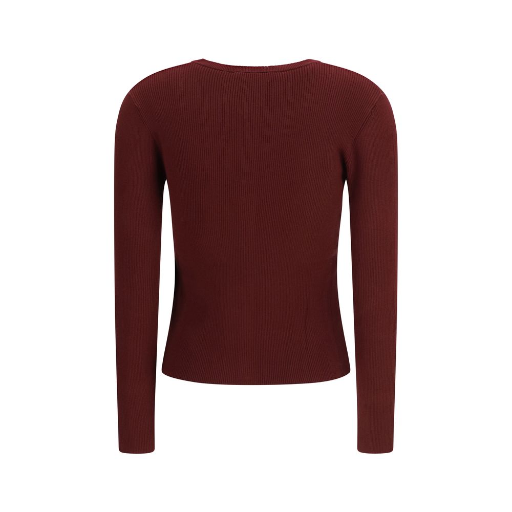 Gilet Max Mara bordeaux en viscose