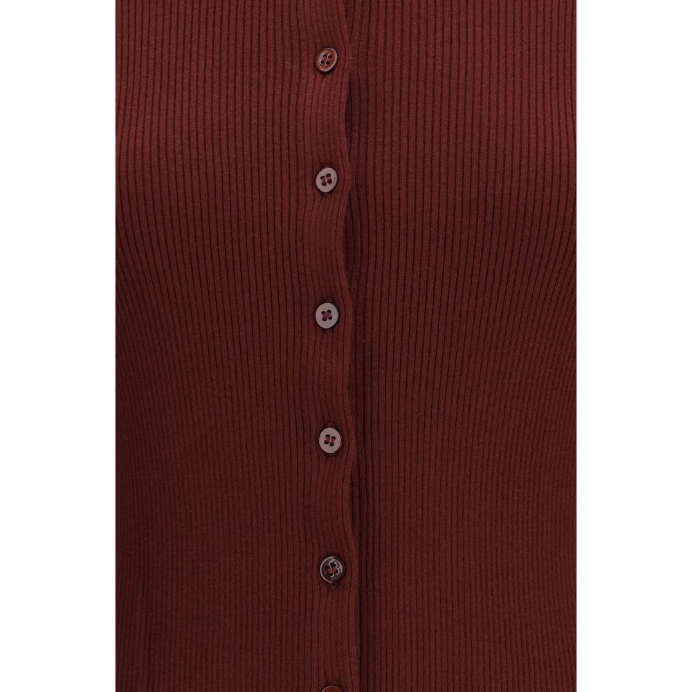Gilet Max Mara bordeaux en viscose