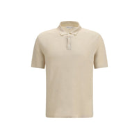 Polo Roberto Collina in Lino Beige