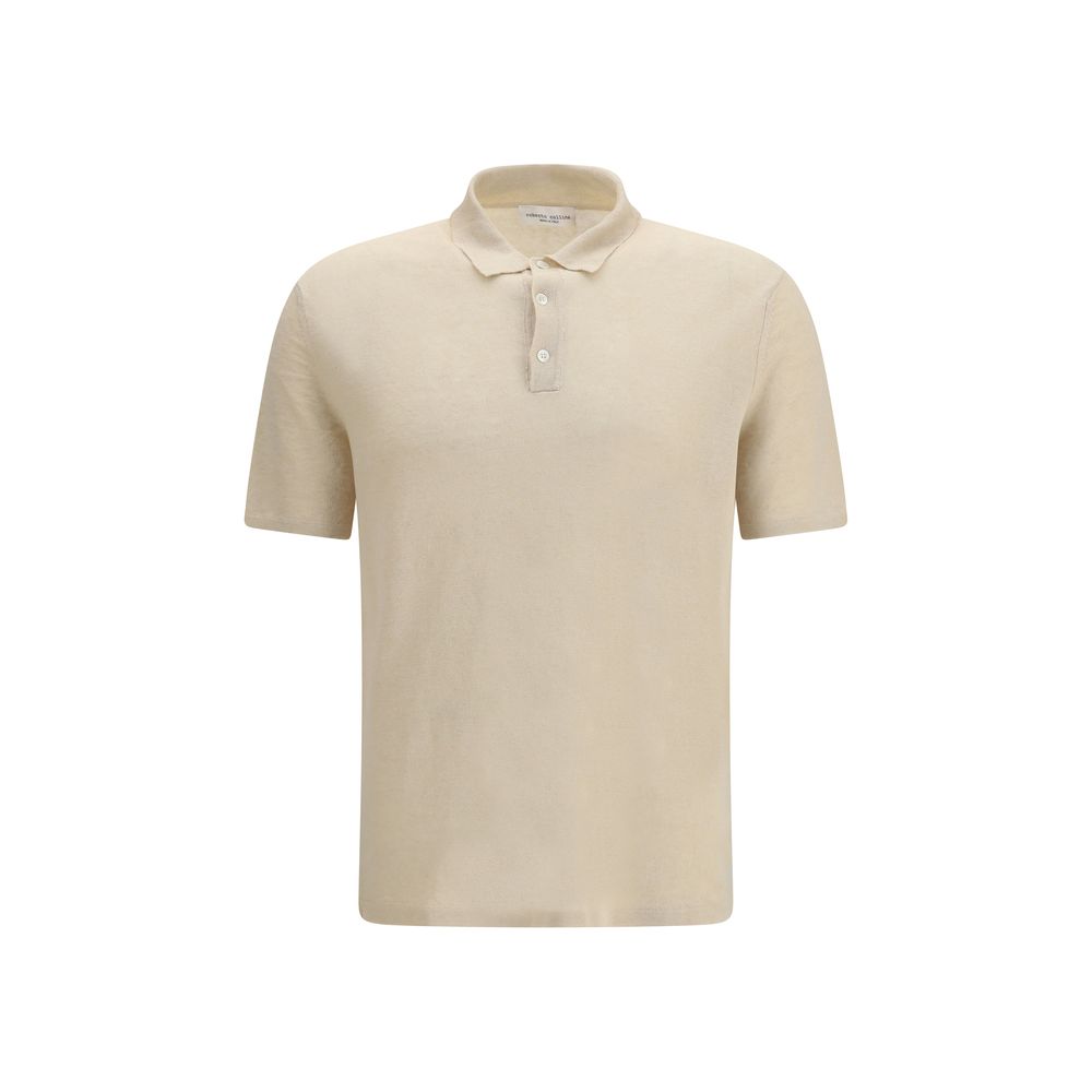 Polo Roberto Collina in Lino Beige