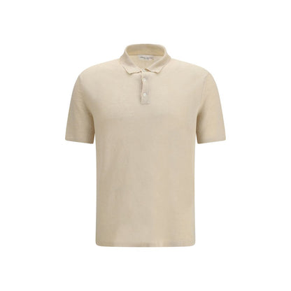 Polo Roberto Collina in Lino Beige