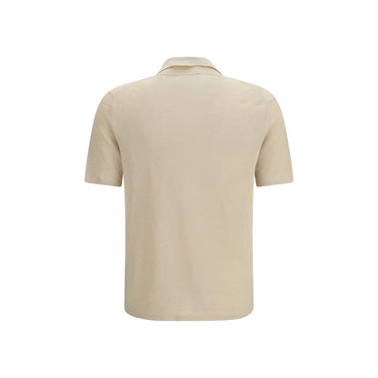 Polo Roberto Collina in Lino Beige