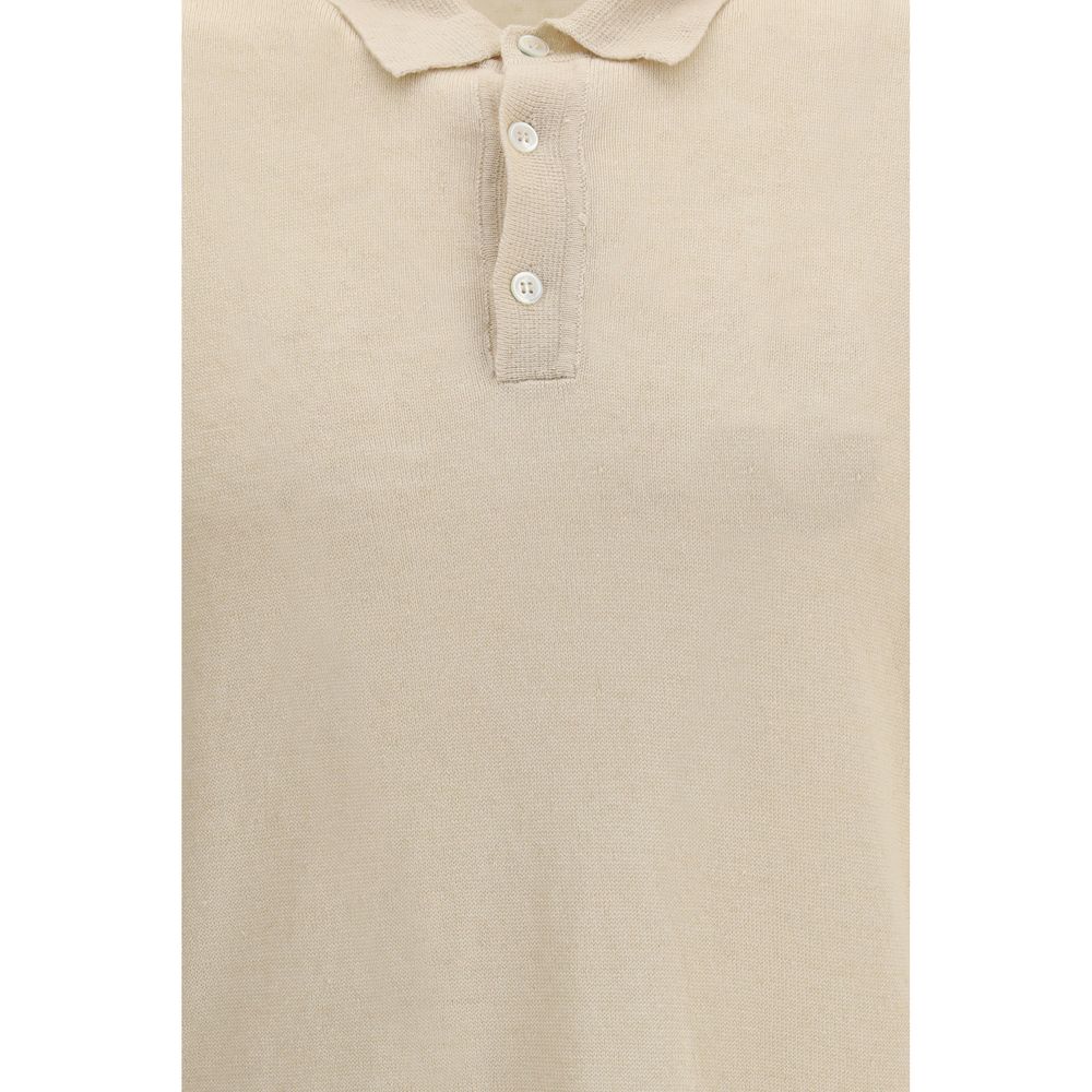 Polo Roberto Collina in Lino Beige