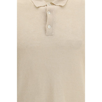 Polo Roberto Collina in Lino Beige