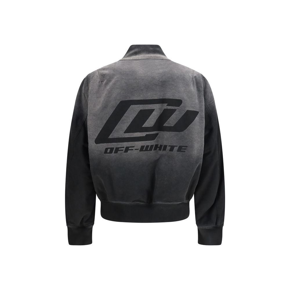 Blouson aviateur en coton noir Off-White