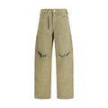 Pantaloni cargo bicolore in cotone Alexander Wang