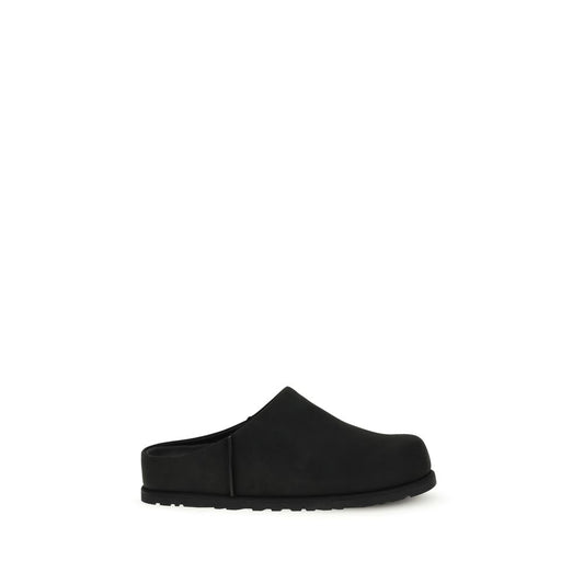 Mules UGG in pelle di vitello nera Bos Taurus