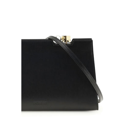 Borsa a Spalla Jacquemus in Pelle di Vitello Nera Bos Taurus