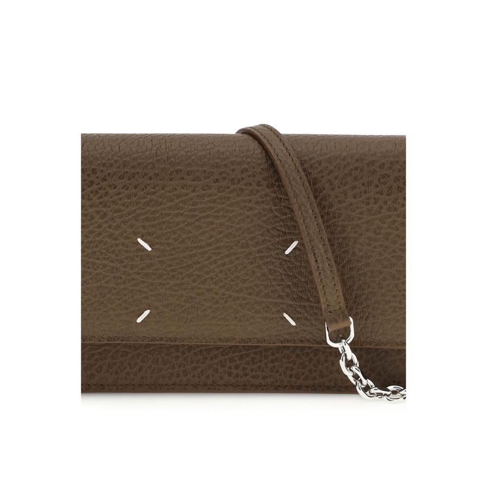 Portefeuille Maison Margiela en cuir de veau marron Bos Taurus