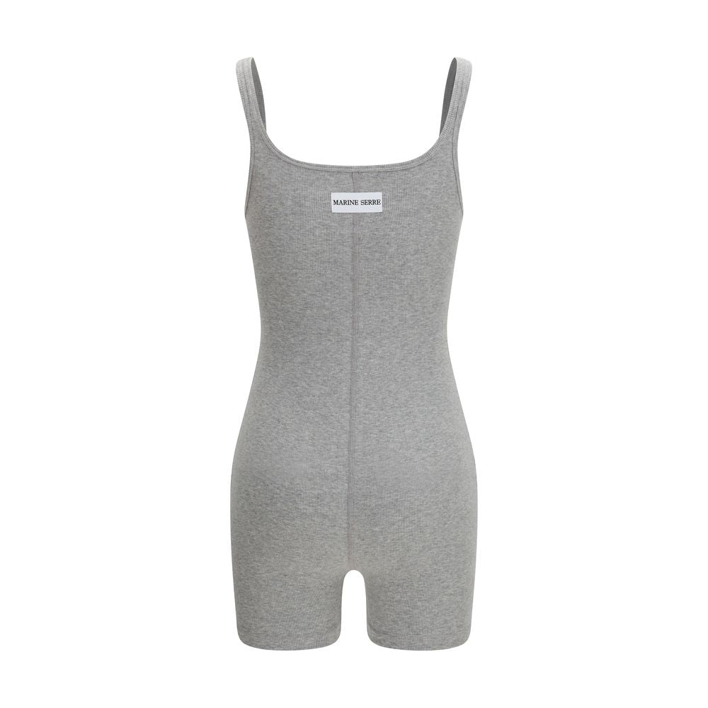 Tuta intera Marine Serre in cotone grigio