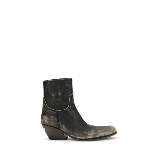 Stivaletti Balenciaga Bos Taurus in pelle di vitello nera