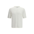 T-shirt en lin blanc Lardini