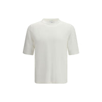 T-shirt en lin blanc Lardini